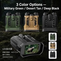 Lampe torche laser télémétrique, dispositif de vision nocturne, photographie et enregistrement vidéo HD en extérieur, jumelles de vision nocturne numériques 16x