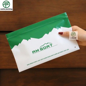 Custom Thick-Made PE Plastic Bag for Clothing with Zipper Top and Valve Recyclable Package - Product Image 1