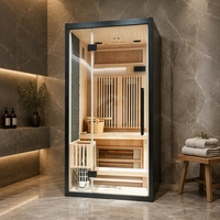 Ruang Sauna Inframerah Premium Fanlan untuk 1 Orang dengan Tungku Sauna untuk Detoksifikasi dan Perawatan Kesehatan di Rumah