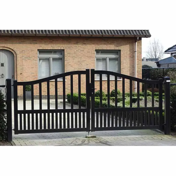 High quality latest main manor gate design front entry doors automatic wrought iron driveway swing gates for houses