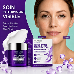 Crema de Belleza Avanzada Hidratante y Reafirmante, Mejora las Líneas Finas, Complejo de Péptidos de Colágeno, Crema Reafirmante de Triple Reparación para Piel Madura - Product Image 5
