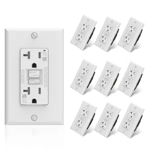 20A Self-Test GFCI TR Wall Switches Outlet WR electric wall sockets ground fault circuit interrupter