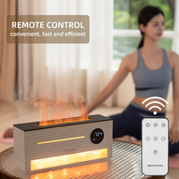 Diffuseur d'huiles essentielles ultrasonique intelligent, nouveau design horloge, diffuseur d'arômes flamme, humidificateur d'air, produit ménager en plastique