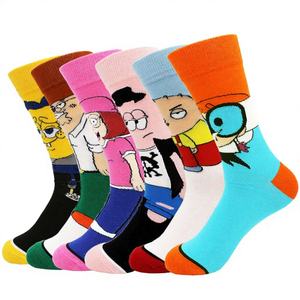 Calcetines de Algodón Unisex de Tubo Medio con Personajes de Anime de Dibujos Animados, Transpirables, Casuales, Baratos y de Venta Caliente, Dibujados a Mano - Product Image 4