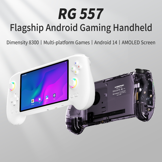 The Anbernic RG557 Handheld Game Console Features an Android Operating System and a High-performance Chip.game Console