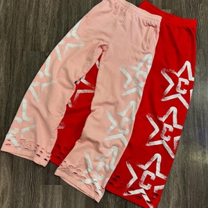 กางเกงวินเทจเอวสูงทรงฮิปฮอปสำหรับผู้ชาย ผ้าซิลค์สกรีน ระบายอากาศได้ดี เป็นมิตรกับสิ่งแวดล้อม สีซีดแบบซันเฟด ทรงแบ็กกี้ สไตล์ลำลอง - Product Image 1