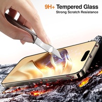 Protections d'écran de confidentialité en verre trempé 2.5D anti-espion sans bordure ESD 9H pour iPhone 12 13 14 15 16 17 18 Pro Max Plus avec applicateur