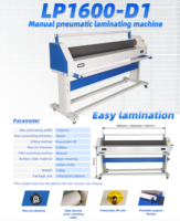 Machine à plastifier manuelle de film de stratification de papier publicitaire facile de berceaux élévateurs pneumatiques de grand format LP1600-D1
