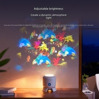 Veilleuse LED rotative de Noël à projection d'anime avec minuterie, réglage de la luminosité, batterie au lithium intégrée, alimentation USB