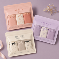Sacs d'emballage en plastique Doypack à fermeture éclair avec finition mate personnalisée pour sous-vêtements et chaussettes, emballage transparent pour culottes