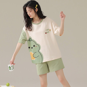 Pigiama Carino da Donna a Maniche Corte, Camicia da Notte, Set Pigiama per Ragazze - Product Image 2