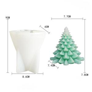 Arbre de noël bonhomme de neige Silicone moule ensemble bricolage bougies parfumées plâtre décor cire artisanat enchanté noël Silicone moules - Product Image 6