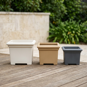 Square Modern Minimalist Lightweight Not Coated <b>Plastic</b> Flower <b>Pot</b> Planters From india for Garden - Product Image 3