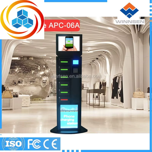 Six casiers électroniques sécurisés, fonctionnant avec des pièces et des billets, kiosques de recharge pour téléphones portables APC-06D - Product Image 6