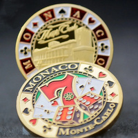 Fabricants Casino Monaco bonne chance puce de Poker en métal pièce de chance plaqué or Souvenir Collection pièce de défi