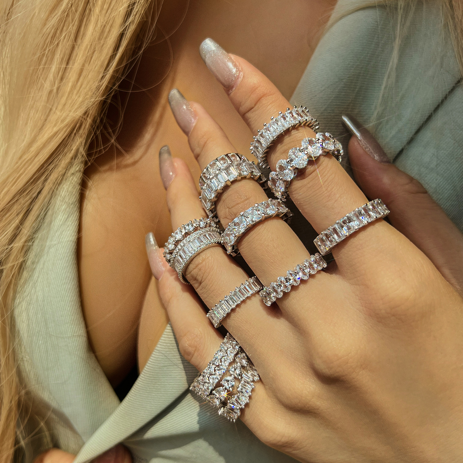 Exclusive Diamond Stacking Ring Sets for Women's Fashion