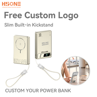 DB31 15W Chargeur Magnétique Sans Fil 22.5W PD Power Bank Ultra-Mince avec Câble Lanière, Écran Intelligent et Support Béquille pour Montre OEM ODM