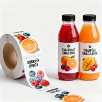 Fabricants d'étiquettes autocollantes de logo en vinyle personnalisées étiquettes en rouleau auto-adhésives imperméables en PVC pour bouteilles de jus de boisson