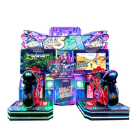 Machine de jeu d'arcade de course de moto simulateur de réalité virtuelle, entièrement automatique, de haute qualité, avec système de rédemption de billets, pour parcs colorés