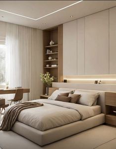 <b>Hotel</b> 5 Star <b>Bedroom</b> <b>Sets</b> Luxury Furniture <b>Hotel</b> Studio Cheap Customized Furniture China High Bed Tatami Bed with Wardrobe - Product Image 2