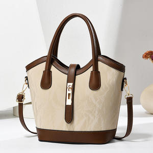 High quality PU material bucket bag, new fashionable multifunctional unique design, buckle bucket bag - Product Image 1