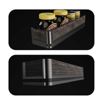 Estante extraíble de aluminio para botellas de licor y especias, organizador de encimera para cocina
