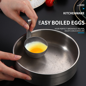 Poêle à œufs suspendue en acier inoxydable épaissi, deux niveaux de réglage, poignée confortable pour un petit-déjeuner sain, utilisation en cuisine et restaurant - Product Image 4