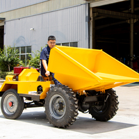 Mini-dumper à roues motrices, prix usine chinois, capacité de charge nominale de 1 tonne, démarrage électrique