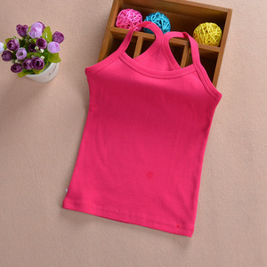 Canotte per bambini t-shirt per bambini Color caramella magliette per bambine canottiere canottiere per bambini - Product Image 5