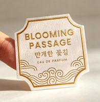 Etiquetas Adhesivas Personalizadas, Duraderas, Resistentes al Agua y al Aceite, para Botellas de Vino y Velas, de Papel Texturizado, con Relieve de Lámina Dorada de Lujo