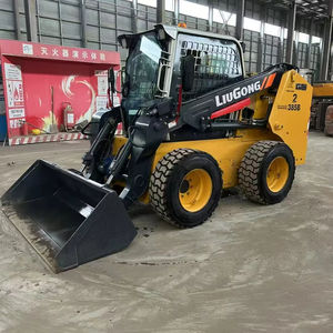 Revendeur agréé en usine en Chine pour CLG385B 1 tonne Skid Steer Loader avec pompe à roulement moteur moteur-Low Hours for Sale - Product Image 1