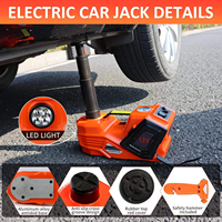 5 in 1 Electric Car Jack 5 Ton 12v Car Jack Kit with air Pump and Electric Wrench Safety Hammer Electric Hydraulic Jack for Car