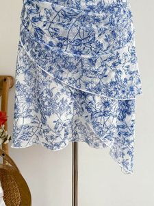 Robe d'été sans manches à col en V bleu à motifs floraux, style <span class=keywords><strong>vintage</strong></span> bohème, sexy, dos nu, pour les loisirs, les vacances, la plage et le <span class=keywords><strong>soleil</strong></span> - Product Image 6