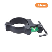 Anneau de niveau à bulle ECHAIN personnalisé en usine, 34 mm, en alliage d'aluminium 6063-T6, noir mat, anti-inclinaison, pour tir tactique en extérieur