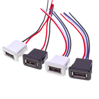 Großhandel 2-Pin USB 2.0 Kupferkontakt 10cm Kabel PC-Gehäuse Stromanschluss Ladeanschluss Dateninterface-Kabelverbinder