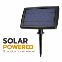Guirlandes solaires de 10 m et 15 m avec ampoules LED S14 2700K blanc chaud, guirlandes lumineuses pour patio extérieur, jardin, cour