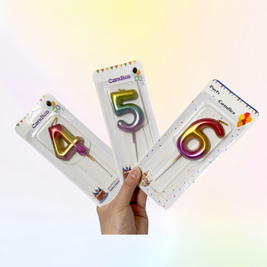 Novela Arco Iris gradiente número 0-9 pastel de cumpleaños <span class=keywords><strong>vela</strong></span> cera de parafina para Año Nuevo Navidad hogar/boda Bar decoración para fiestas - Product Image 3