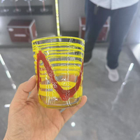 Meilleur choix de cadeau : Verres à jus en verre transparent avec motif de fruits et cœurs de dessins animés mignons pour la maison, les mariages, les hôtels, les voyages et les goûters.