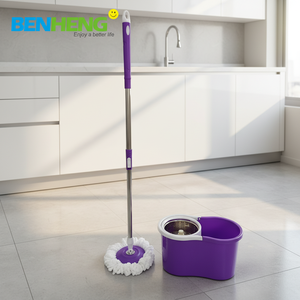 Sistema de Cubo de Fregona Giratorio de <span class=keywords><strong>8</strong></span> Formas, de Alta Calidad, de Acero Inoxidable, con Rotación de 360 Grados, para Limpieza de Pisos, Venta Directa de Fábrica - Product Image 1