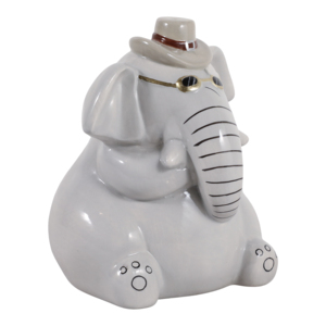 Statuetta di Elefante in Ceramica con Cappello e Occhiali da Sole, Scultura Moderna in Gres per Arredamento Casa, Bagno, Ufficio, Scaffale - Product Image 2