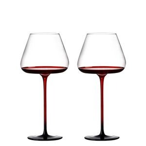 Hxglass Luxe Concave Fond Rouge <span class=keywords><strong>Verre</strong></span> À Vin Design Classique Noir Noeud Papillon Bourgogne Gros Ventre Restaurant Gobelet <span class=keywords><strong>Verre</strong></span> En Cristal - Product Image 1