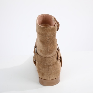 Nuovi Stivali da Cowboy da <span class=keywords><strong>Donna</strong></span> 2024, Slip-On in Camoscio con Anello Metallico, Punta Affusolata, Tacco Piatto, Stivaletti Eleganti per Autunno e Neve - Product Image 6