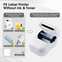 HZTZ Impresora Térmica de Etiquetas de Códigos de Barras Mini de Alta Calidad para Uso en el Hogar y la Oficina, Compatible con Android/iOS, Impresora de Recibos y Etiquetas