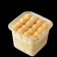 Op maat gemaakte 24oz tamper-evident transparante wegwerp plastic verpakkingsdoos met deksel voor verse salades, kruiden, fruit, noten en andere.