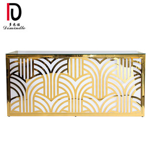 2020 New square <strong>Glass</strong> Top Stainless Steel <strong>Gold</strong> Cocktail Wedding bar <strong>Table</strong> - Product Image 2