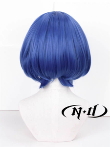 Vente en gros 35cm Bleu Bocchi Rock Droite Fabriqué à la Machine Haute Température Brun Clair 130% Densité Rose Maille Net Cap Cosplay Perruque - Product Image 5