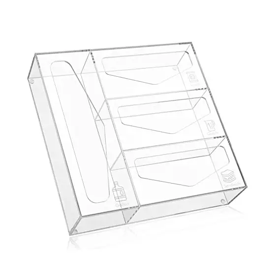 Белая прозрачная сумка на молнии, органайзер для хранения акриловых закусок для галлонов