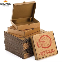 Boîte à Pizza en Carton Ondulé avec Impression de Logo Personnalisé pour Emballage Alimentaire, Vente en Gros