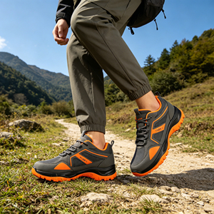 Nuevos Zapatos Deportivos y para Caminar para Hombre, Color <span class=keywords><strong>Naranja</strong></span>, Transpirables, con Cordones, para Todas las Temporadas, para Fitness - Product Image 4