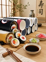 Boîte d'emballage cylindrique à tige coulissante imprimée sous marque privée, tubes en papier ronds de qualité alimentaire résistants à l'huile pour fast-food et rouleaux de sushi